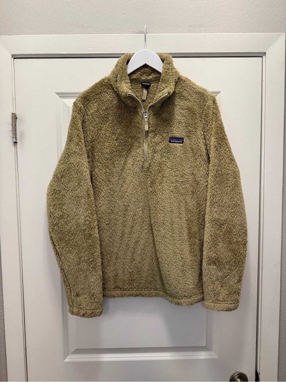 Patagonia Los Gatos 1/4 Zip Fleece Pullover Beige Tan